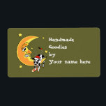 Julkon rasade över måne fraktsedel<br><div class="desc">Kon hoppade..Oj,  tyvärr blev harna en smula bräckt på eggnog och rasade på måne i stället!</div>