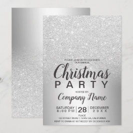Julkoncern silver glitter ombre folie inbjudningar