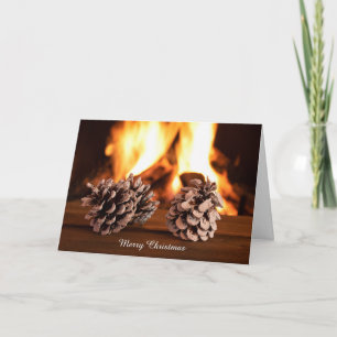 Julkoner i gräs efter fireplace kort