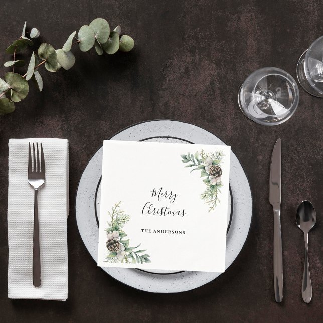 Julkonerna party gräs, vit grönt pappersservett (Skapare uppladdad)