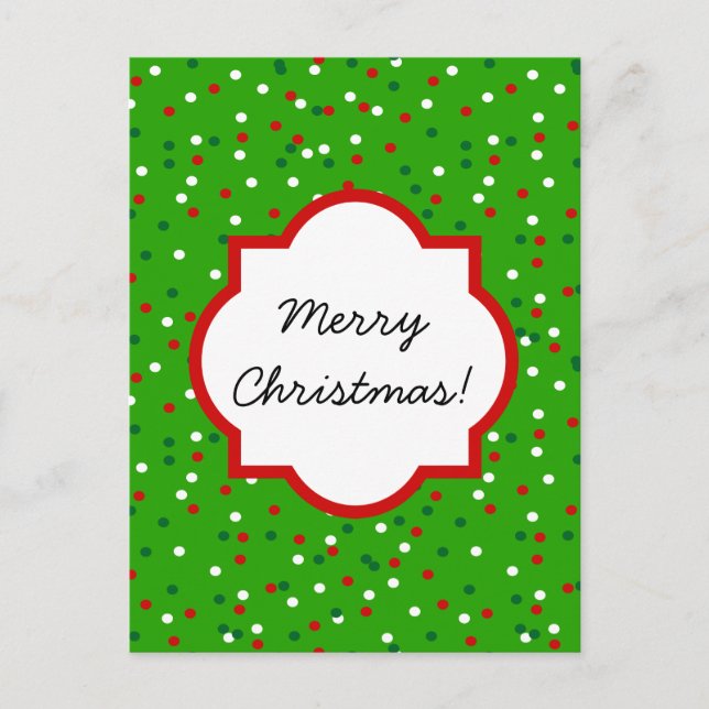 Julkonfetti ・ Julgran Sprinkles Helg Vykort (Framsida)