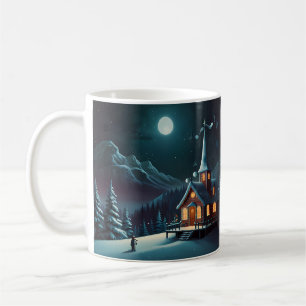 Julkonst i Snögubbe Kaffemugg