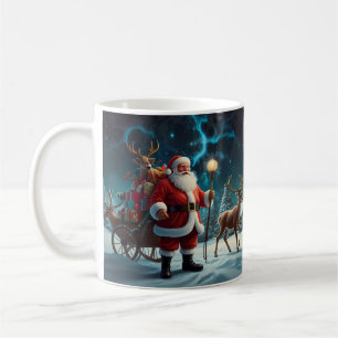 Julkonst i Snögubbe Kaffemugg