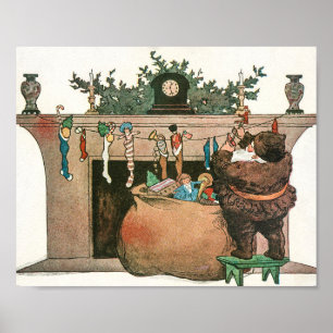 Julkonst vintage konst poster