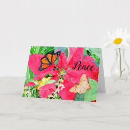 Julkonsten Monarch Butterfly och Hummingbird Kort