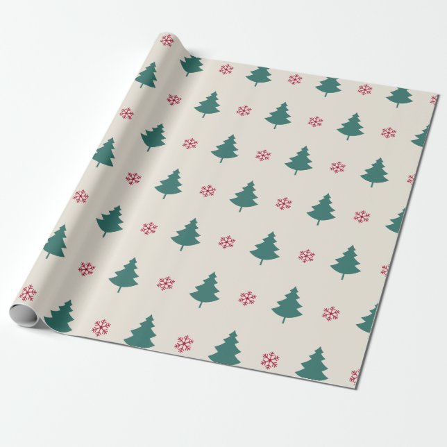 Julkonsten Mönster One Little Julgran Presentpapper (Utrullad)