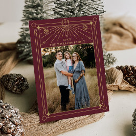 Julkonsthandboksfotokort för konturteckning - Helg Inbjudningar