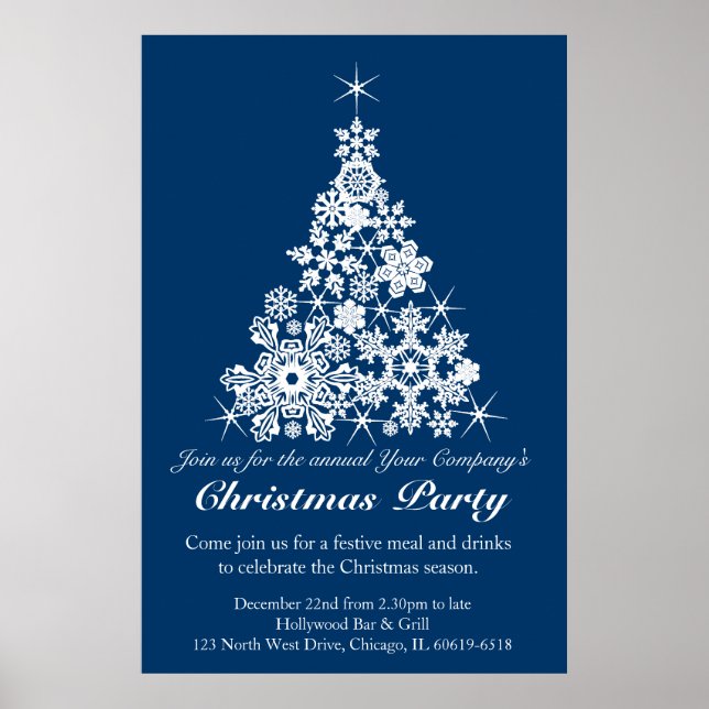 Julkontoret julfest träd poster (Framsidan)