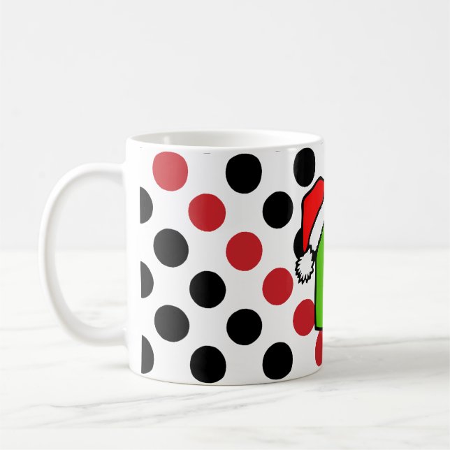 Julkontur + text eller bild kaffemugg (Vänster)