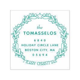 Julkontur Utandning Returadress Självfärgande Stämpel