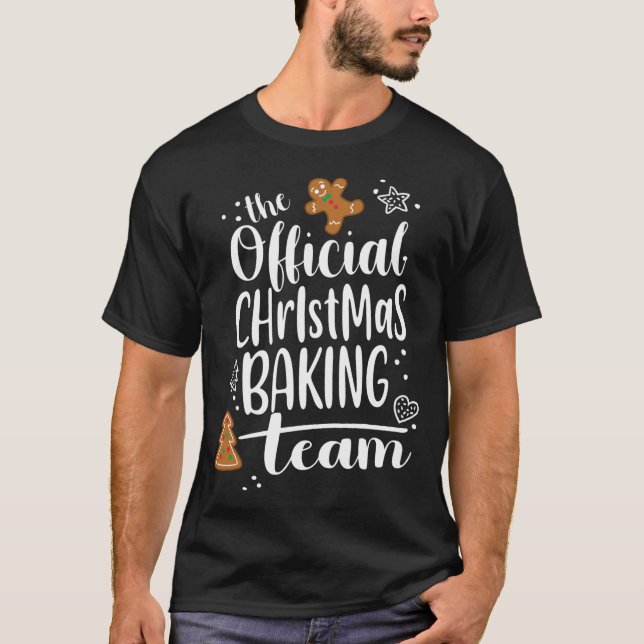 Julkookie Baking Team Crew Cute Gingertea T Shirt (Framsida)