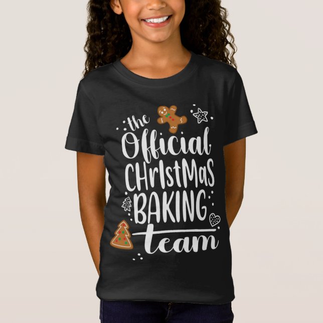 Julkookie Baking Team Crew Cute Gingertea T Shirt (Framsida)