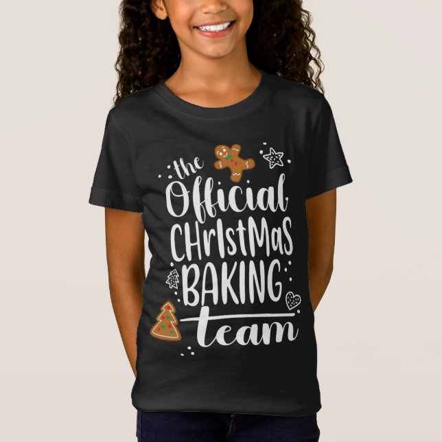 Julkookie Baking Team Crew Cute Gingertea T Shirt (Framsida)