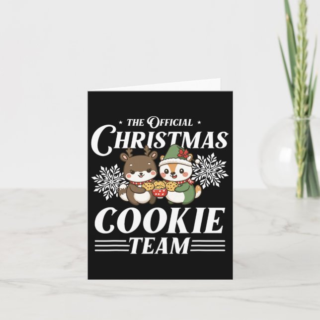 Julkookie Baking Team Funny X-mas Animals Kort (Framsida)