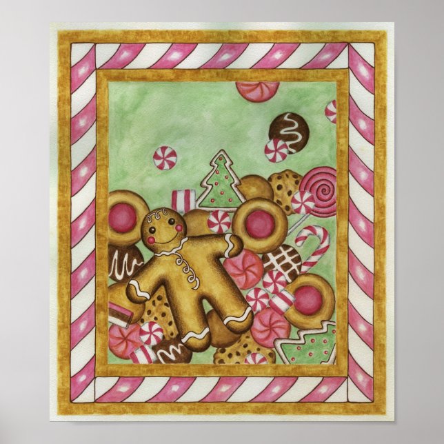 Julkookies Art Skriv ut Poster (Framsidan)