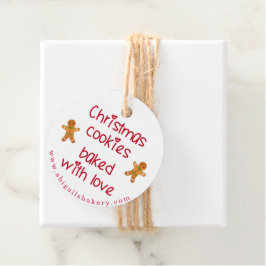 Julkookies bakade med Kärlek Pepparkaksgubbar Gåvor Etiketter
