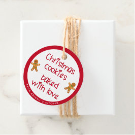 Julkookies bakade med Kärlek Pepparkaksgubbar Gåvor Etiketter