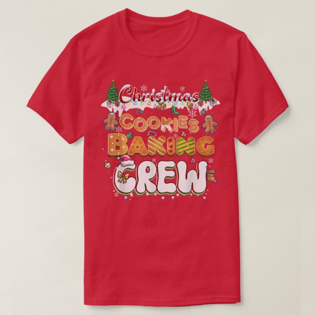 Julkookies Baking Crew Baker Baking Cookies T Shirt (Design framsida)