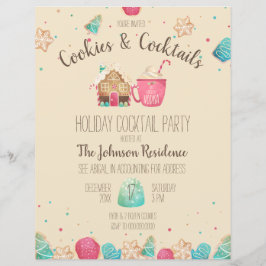 Julkookies Cocktail Cute Party Flyer