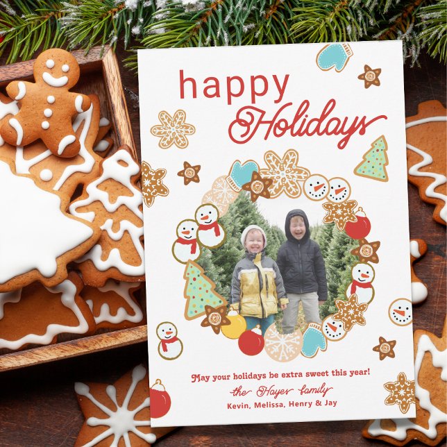 Julkookies Fotokrans Glad helg Julkort (Skapare uppladdad)