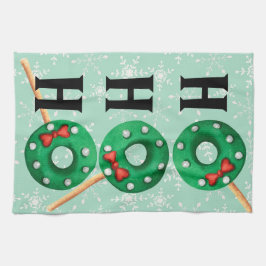 Julkookies Funny Ho Ho Ho Snowflake Dish Kökshandduk