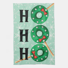 Julkookies Funny Ho Ho Ho Snowflake Dish Kökshandduk