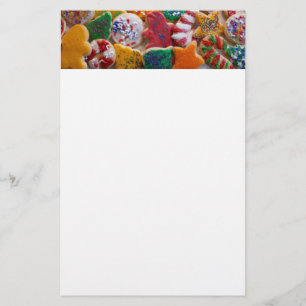 Julkookies I Colorful Helgdag Baking Brevpapper