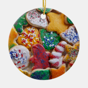 Julkookies I Colorful Helgdag Baking Julgransprydnad Keramik