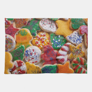 Julkookies I Colorful Helgdag Baking Kökshandduk