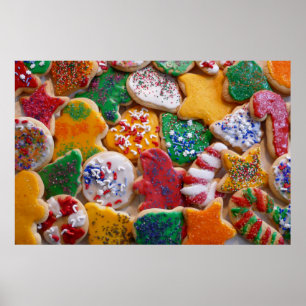 Julkookies I Colorful Helgdag Baking Poster