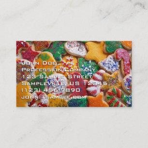 Julkookies I Colorful Helgdag Baking Visitkort
