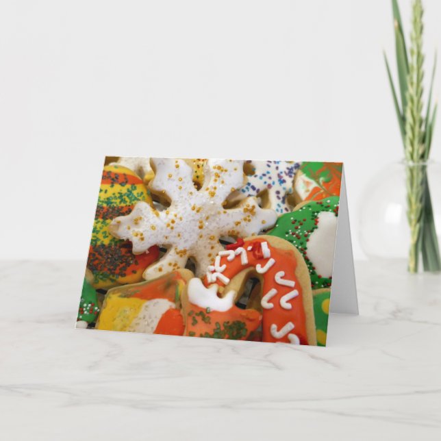 Julkookies II Färglös Helgdag Baking Helgkort (Framsida)