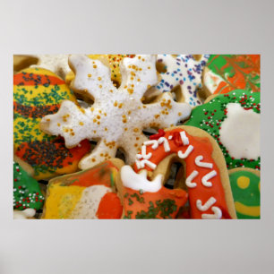 Julkookies II Färglös Helgdag Baking Poster