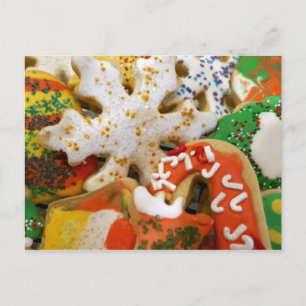 Julkookies II Färglös Helgdag Baking Vykort