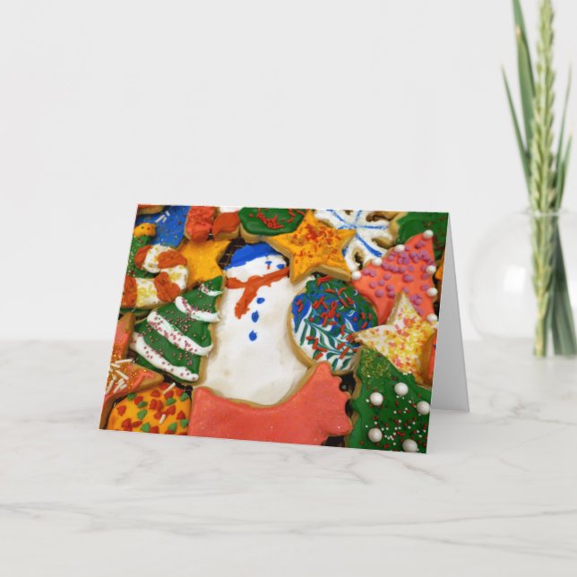 Julkookies III Färglös Helgdag Baking Helgkort (Framsida)