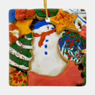 Julkookies III Färglös Helgdag Baking Julgransprydnad Keramik
