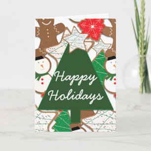 Julkookies Julhälsningar Fold Card Helgkort
