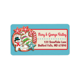 Julkookies julkort Adressetiketter