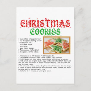 Julkookies Recipe Helg Vykort