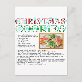 Julkookies Recipe Vykort