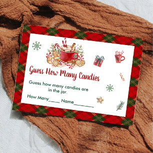 Julkookies Santa gissar hur många kaniner som finn Tilläggskort