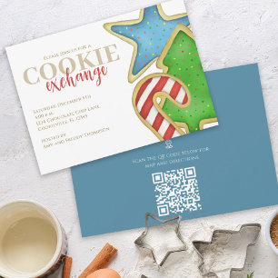 Julkookies Viktigt QR Code Karta riktning Inbjudningar