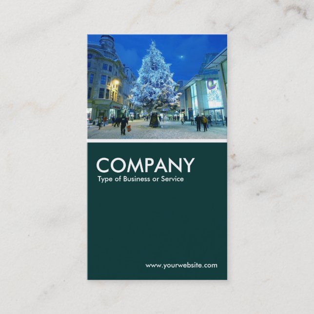 Julköp - Mörk grönt Visitkort (Framsida)