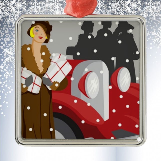 Julköpare i Snö Julgransprydnad Metall (Skapare uppladdad)