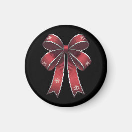 Julkoquetteblå med Snöflingor Magnet