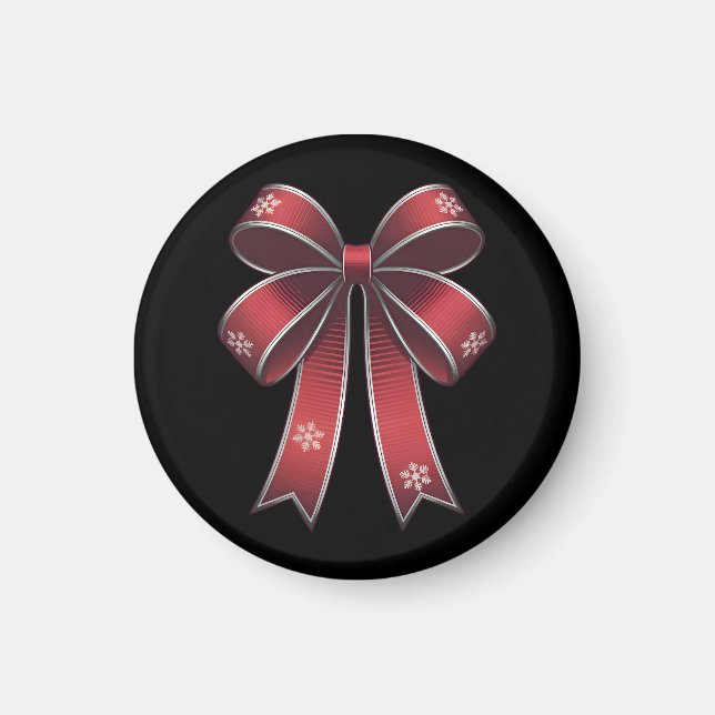 Julkoquetteblå med Snöflingor Magnet (Framsidan)