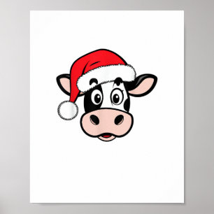Julkor Santa Cute Julafton Heifer Girls Kids W Poster