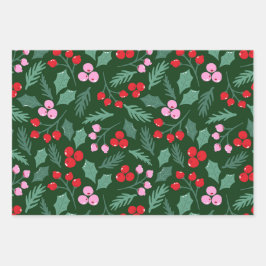 Julkörsbär sömlös mönster