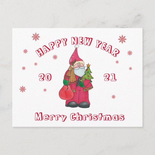 Julkort 2021 meddelande vykort (Framsida)