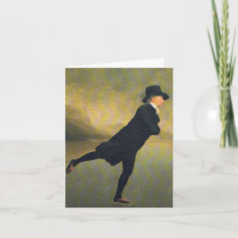 Julkort - åka skridskor för minister helgkort